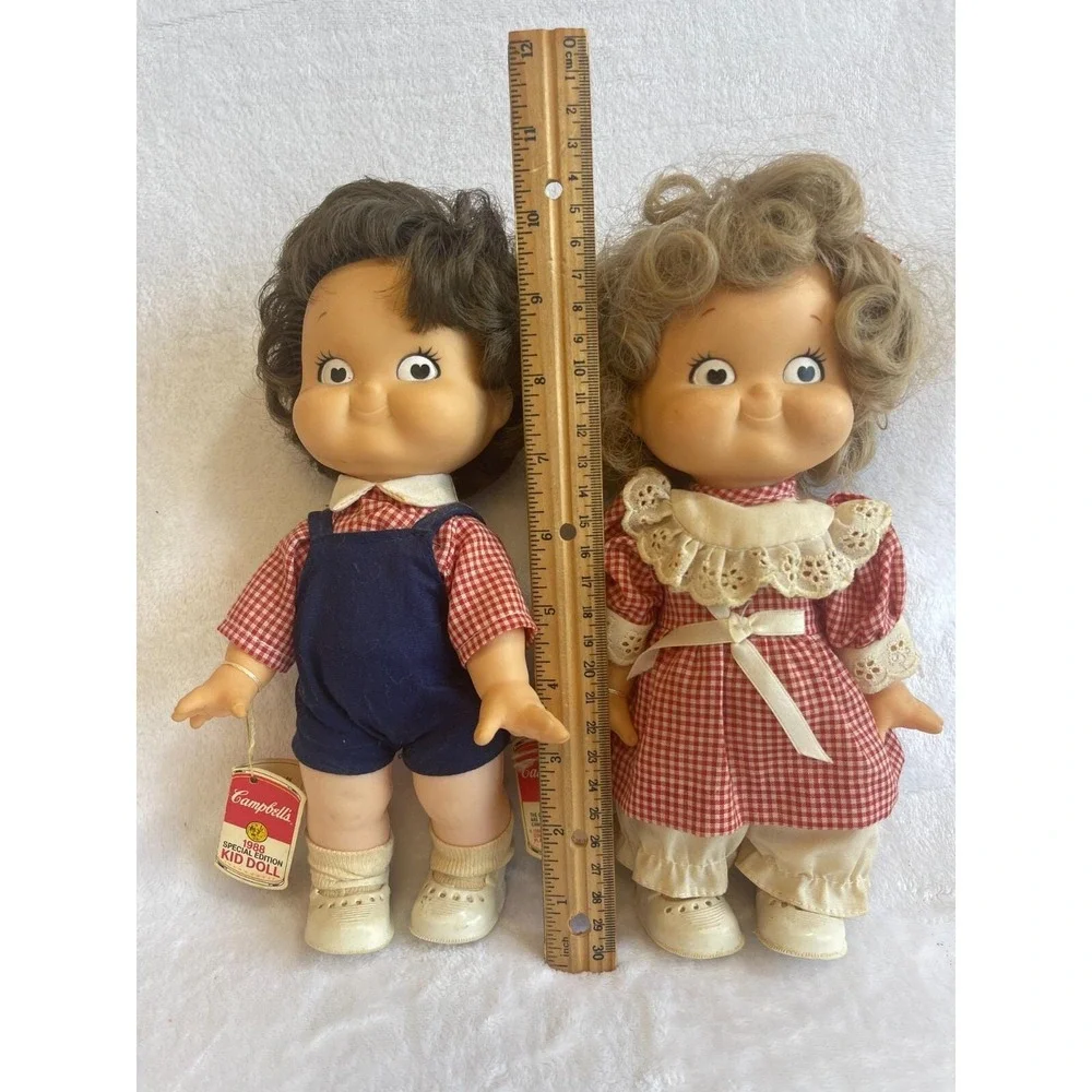 Vintage Campbell's‎ Soup Kids Dolls Boy & Girl Set Special Edition Vinyl 1988
